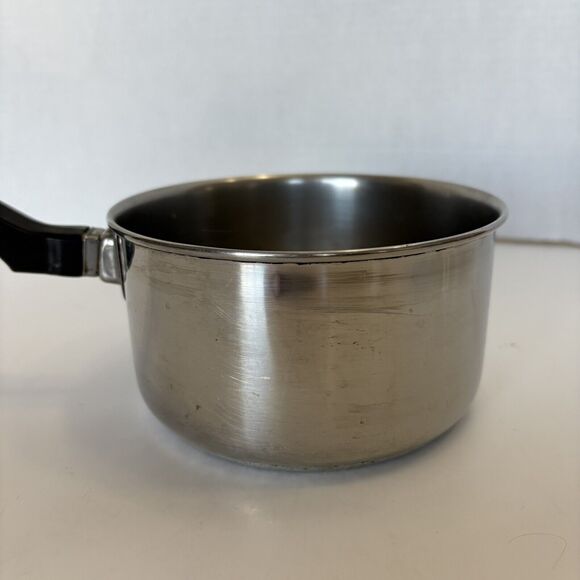 Vtg Farberware 1Qt Saucepan Pot‎ Stainless Steel Aluminum Clad Bronx NY USA - Picture 2 of 8